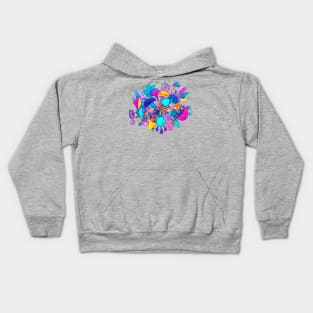 Mushroom Mandala - Zen Hippie Art Kids Hoodie